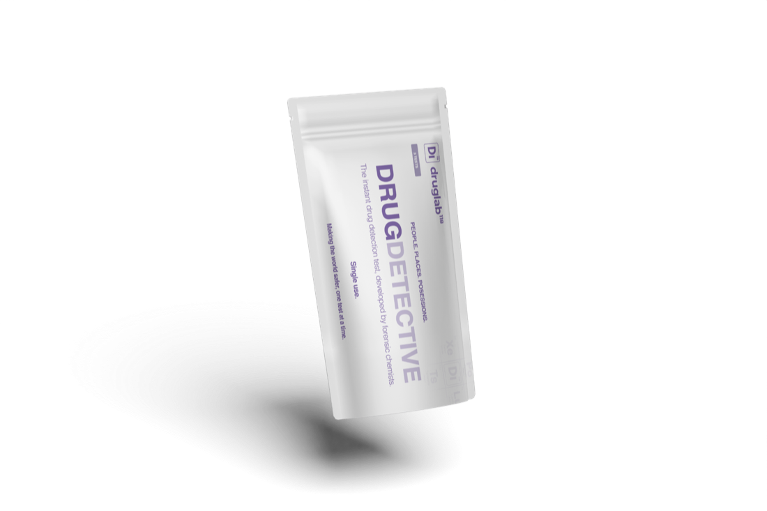 DrugDetective surface and substance test pouch